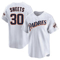 Ldoa S.Diego Padres #30 Gavin Sheets Player White Cooperstown Collection Limited Home Stitched Jerseys