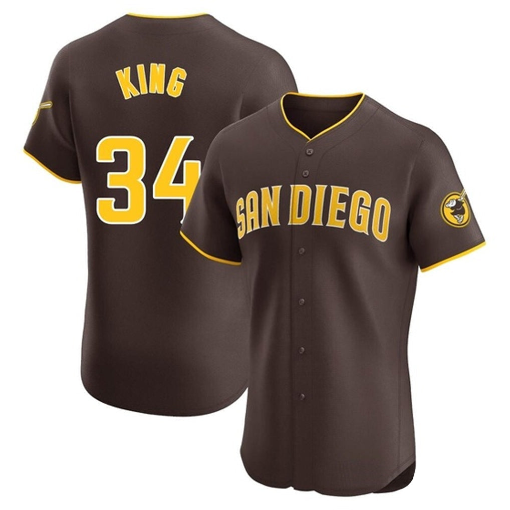 Ldoa S.Diego Padres #34 Michael King Player Brown Home Limited Elite Stitched Jerseys