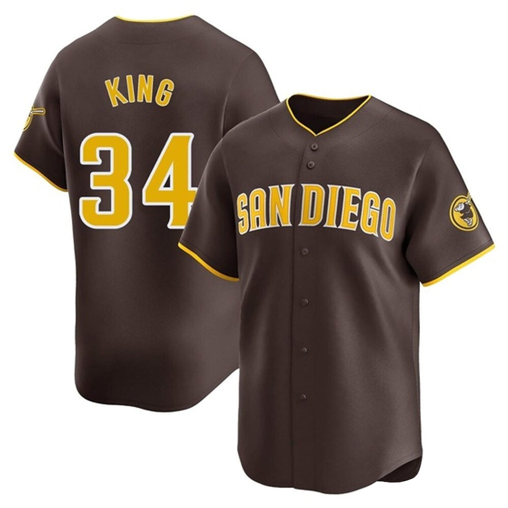 Ldoa S.Diego Padres #34 Michael King Player Brown Home Limited Stitched Jerseys
