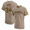Ldoa S.Diego Padres #34 Michael King Player Khaki Home Limited Elite Stitched Jerseys