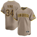 Ldoa S.Diego Padres #34 Michael King Player Khaki Home Limited Stitched Jerseys