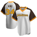 Ldoa S.Diego Padres #34 Michael King Player White Home Cooperstown Collection Replica Game Stitched Jerseys