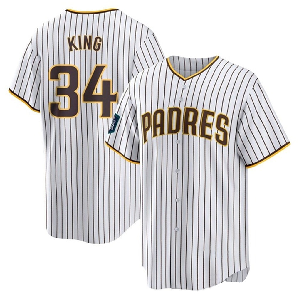 Ldoa S.Diego Padres #34 Michael King Player White Home Game Stitched Jerseys