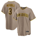 Ldoa S.Diego Padres #3 Jackson Merrill Player Khaki Home Game Stitched Jerseys
