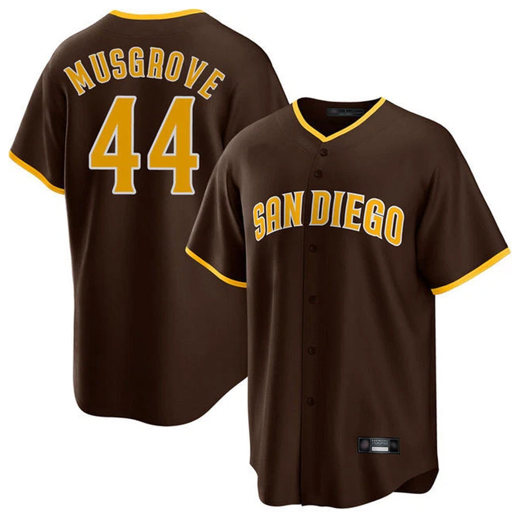 Ldoa S.Diego Padres #44 Joe Musgrove Player Brown Home Game Stitched Jerseys