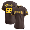 Ldoa S.Diego Padres #58 Wandy Peralta Player Brown Home Limited Elite Stitched Jerseys