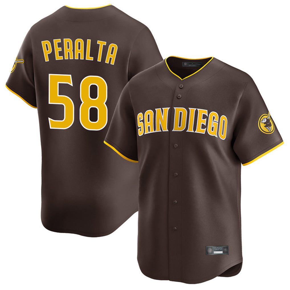 Ldoa S.Diego Padres #58 Wandy Peralta Player Brown Home Limited Stitched Jerseys