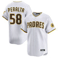Ldoa S.Diego Padres #58 Wandy Peralta Player White Limited Home Stitched Jerseys
