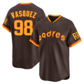 Ldoa S.Diego Padres #98 Randy Vasquez Player Brown Home Cooperstown Collection Replica Game Stitched Jerseys