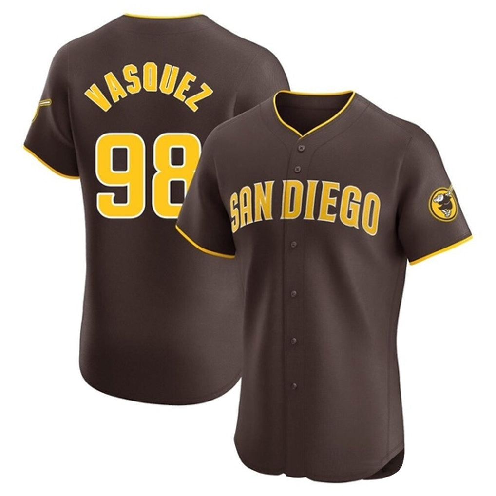 Ldoa S.Diego Padres #98 Randy Vasquez Player Brown Home Limited Elite Stitched Jerseys