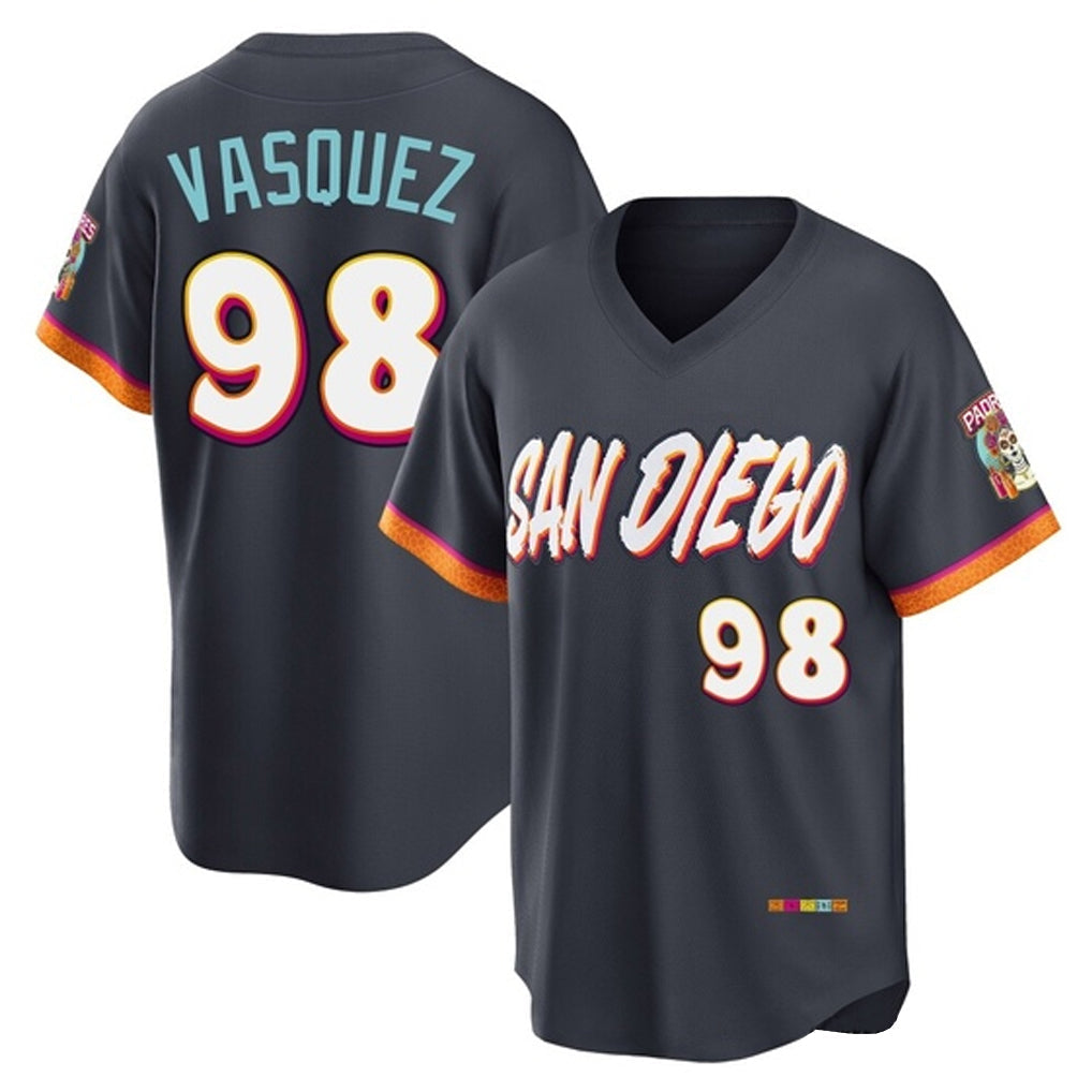 Ldoa S.Diego Padres #98 Randy Vasquez Player Obsidian 2026 City Connect Home Limited T-shirt Stitched Jerseys