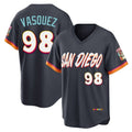 Ldoa S.Diego Padres #98 Randy Vasquez Player Obsidian 2026 City Connect Home Limited T-shirt Stitched Jerseys