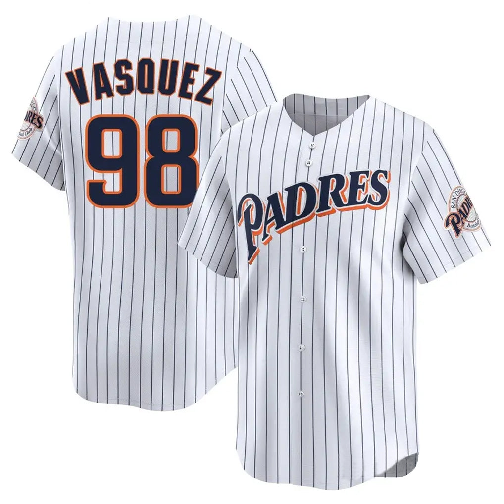 Ldoa S.Diego Padres #98 Randy Vasquez Player White Cooperstown Collection Limited Home Stitched Jerseys