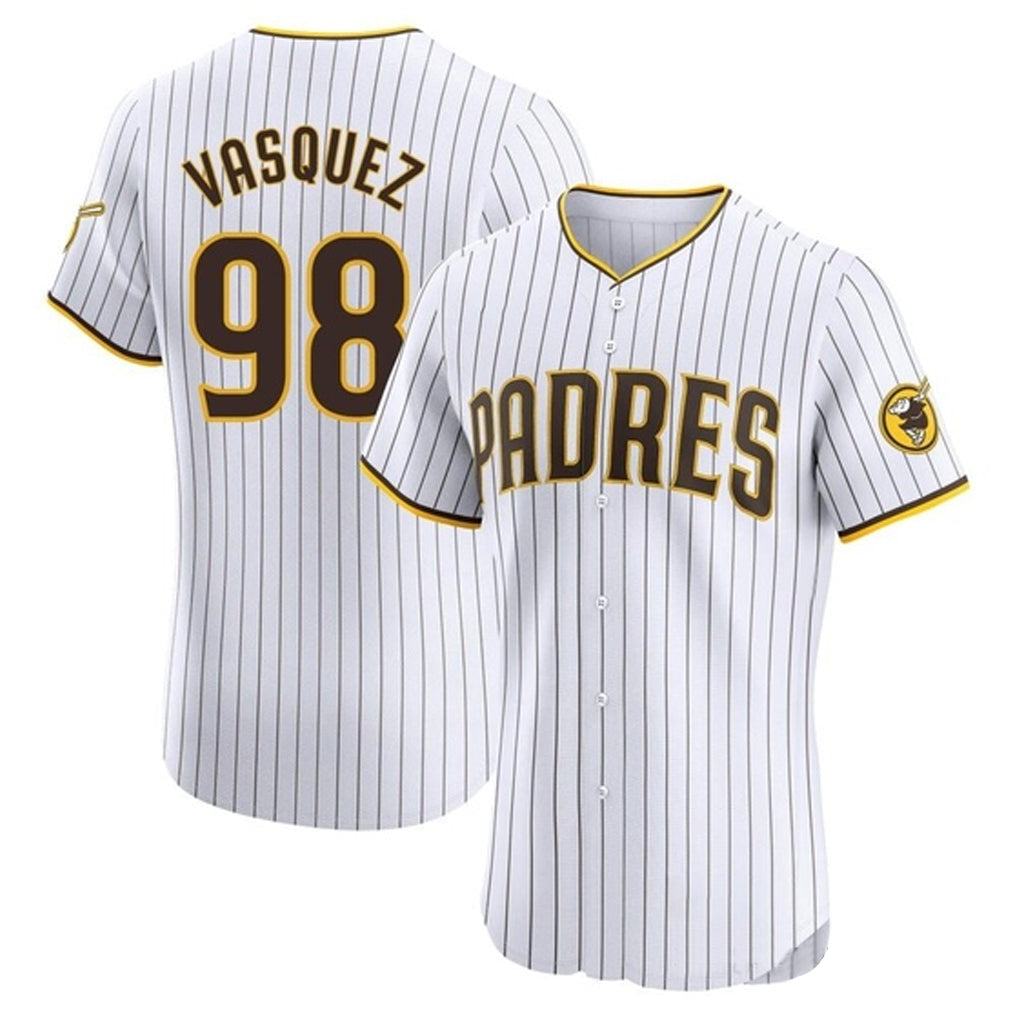 Ldoa S.Diego Padres #98 Randy Vasquez Player White Home Limited Elite Stitched Jerseys