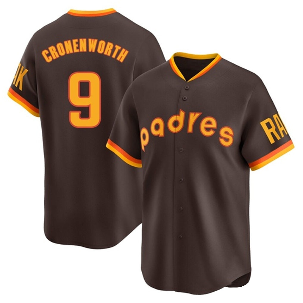 Ldoa S.Diego Padres #9 Jake Cronenworth Player Brown Home Cooperstown Collection Replica Game Stitched Jerseys
