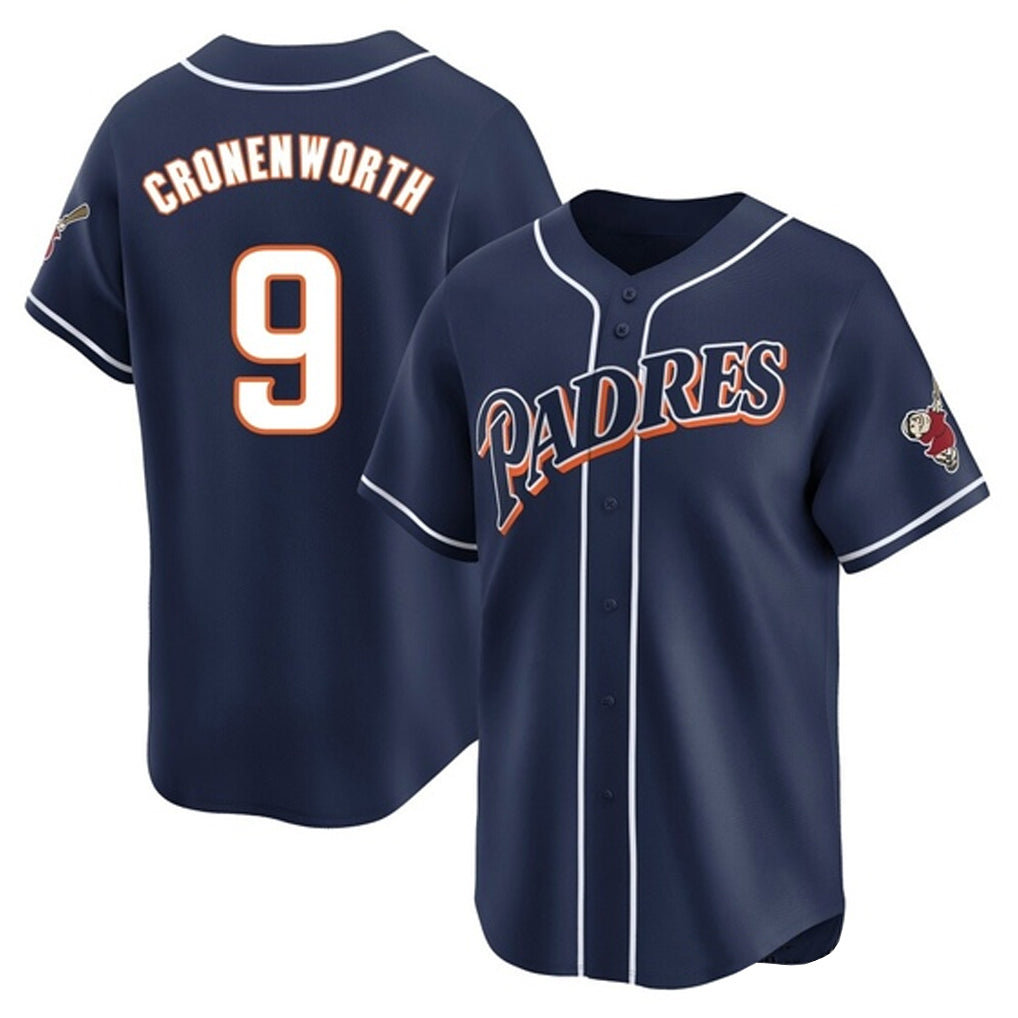 Ldoa S.Diego Padres #9 Jake Cronenworth Player Navy Cooperstown Collection Limited Home Stitched Jerseys