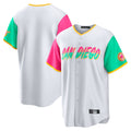 Ldoa S.Diego Padres Blank Player White City Connect Home Game Stitched Jerseys