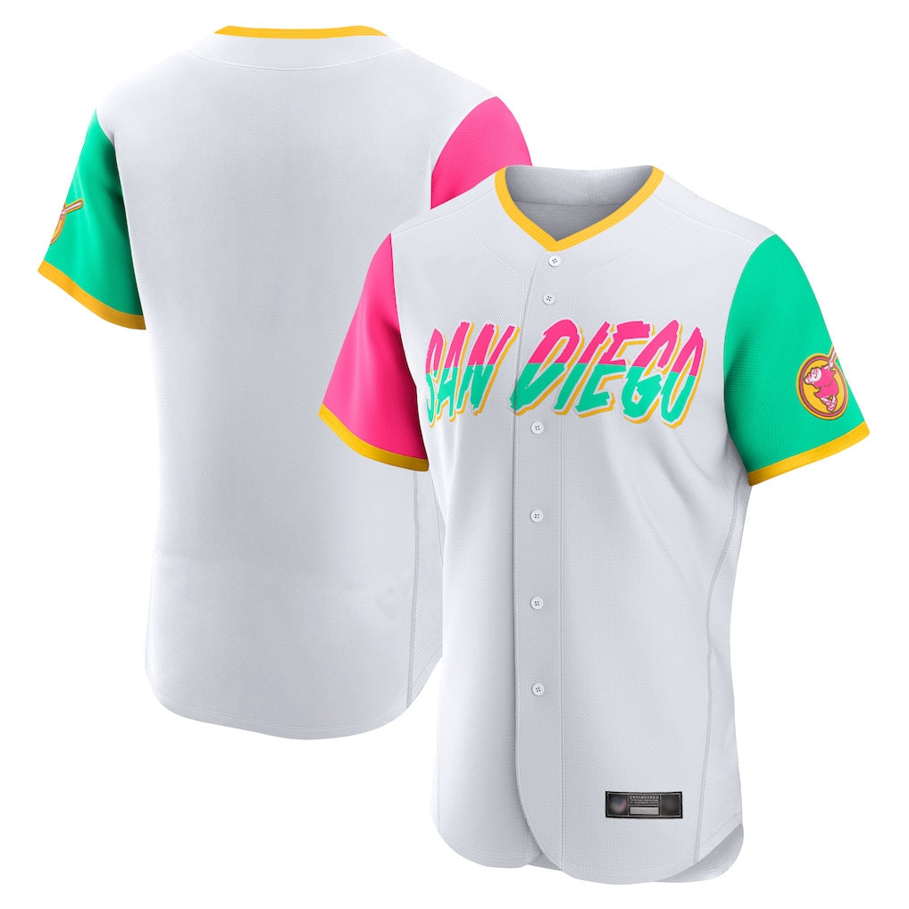 Ldoa S.Diego Padres Blank Player White City Connect Home Limited Elite Stitched Jerseys