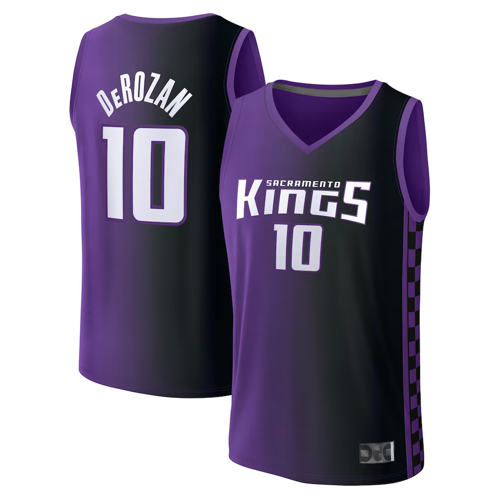 Ldoa S.Kings #10 DeMar DeRozan Fanatics Purple Fast Break Replica Jerseys - Statement Edition