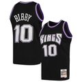 Ldoa S.Kings #10 Mike Bibby Mitchell & Ness Black Hardwood Classics Swingman Jerseys