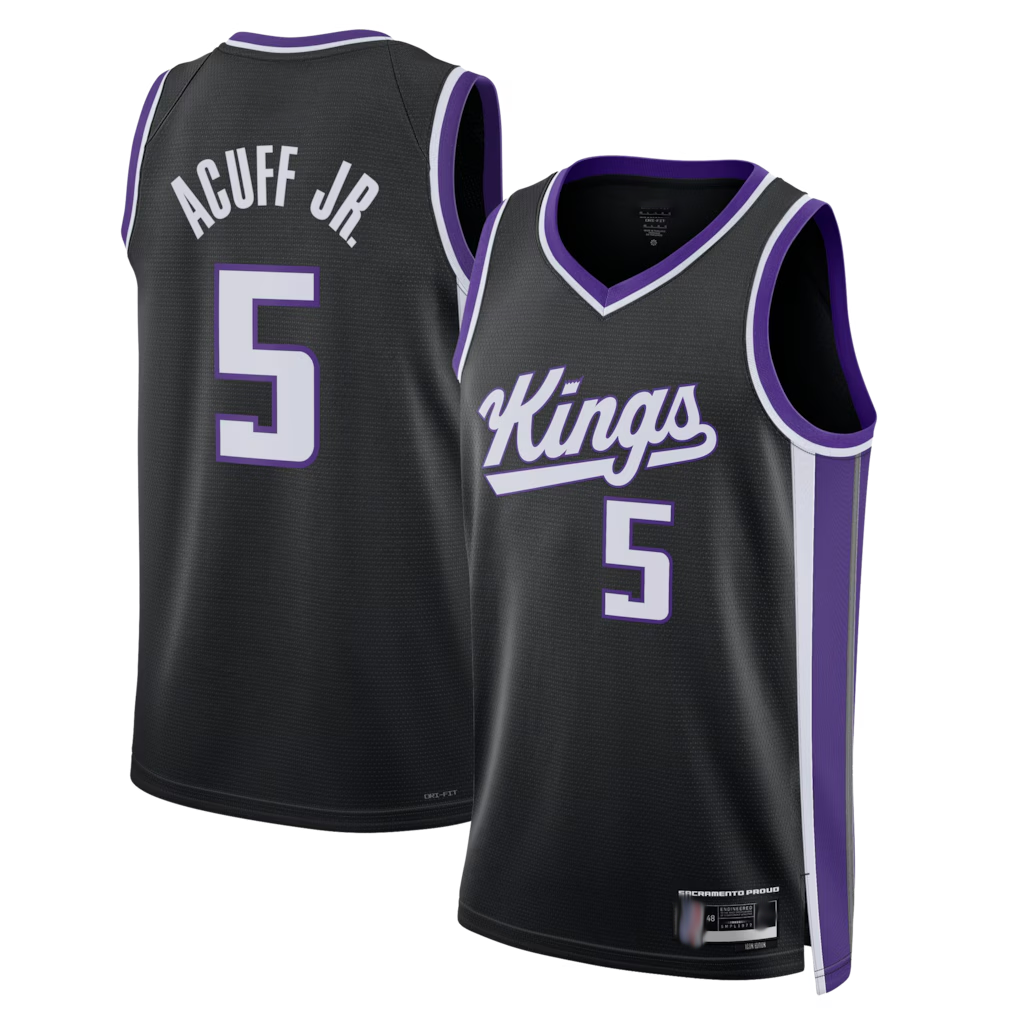 Ldoa S.Kings #5 Darius Acuff Jr. Black Swingman Jerseys - Icon Edition