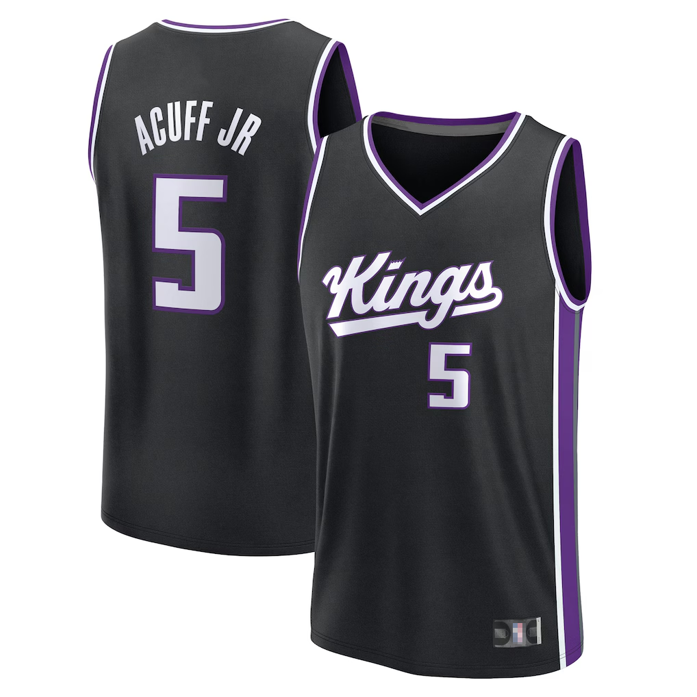 Ldoa S.Kings #5 Darius Acuff Jr. Fanatics Black 2026 Draft First Round Pick Fast Break Jerseys - Icon Edition
