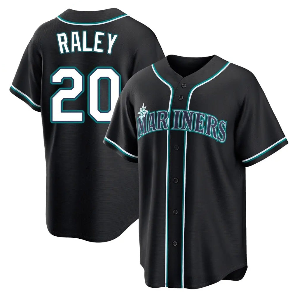 Ldoa S.Mariners #20 Luke Raley Player Black Fashion Home Limited Stitched Jerseys