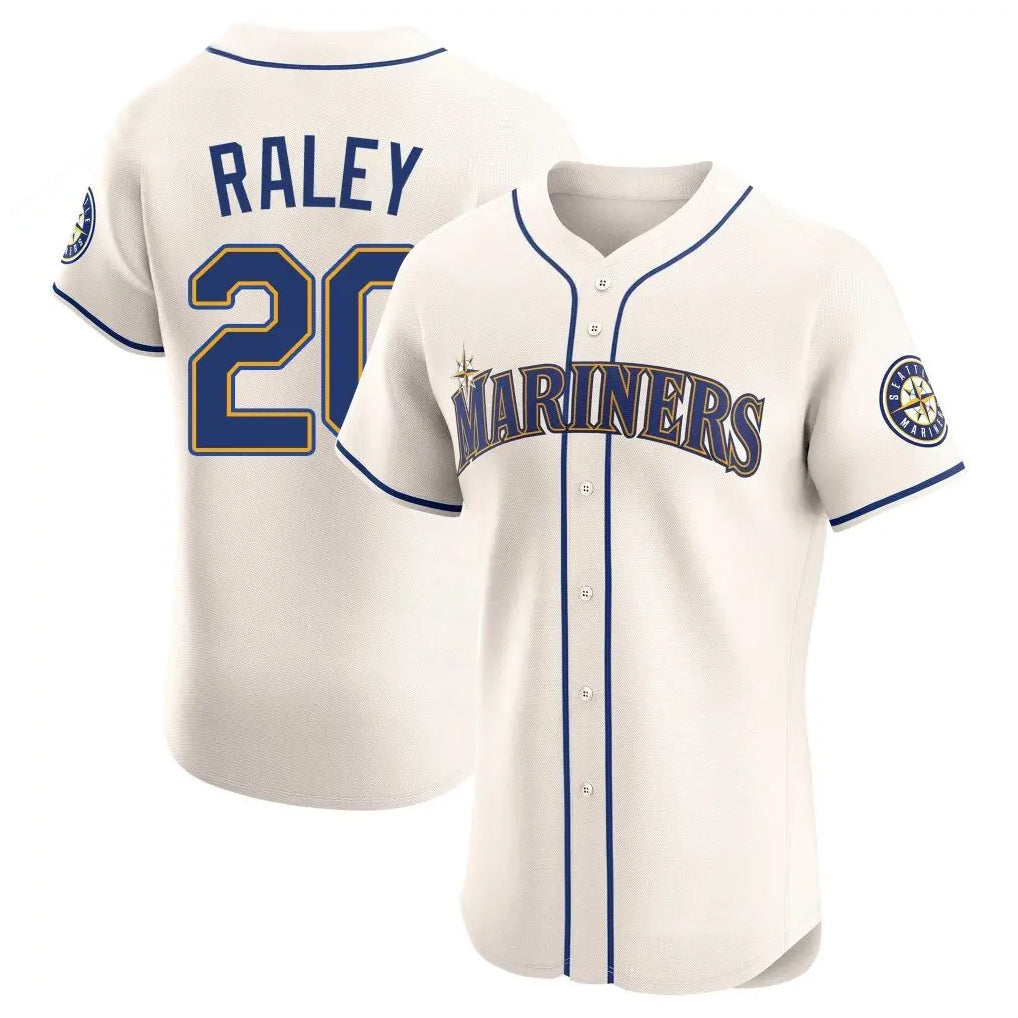 Ldoa S.Mariners #20 Luke Raley Player Cream Home Limited Elite Stitched Jerseys