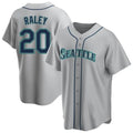Ldoa S.Mariners #20 Luke Raley Player Gray Home Game Stitched Jerseys