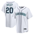 Ldoa S.Mariners #20 Luke Raley Player White Home Game Stitched Jerseys