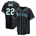 Ldoa S.Mariners #22 Bryan Woo Player Black Fashion Home Limited Stitched Jerseys