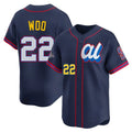 Ldoa S.Mariners #22 Bryan Woo Player Navy American League All-Star Edition Limited Stitched Jerseys