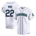 Ldoa S.Mariners #22 Bryan Woo Player White Home Limited Stitched Jerseys