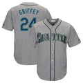 Ldoa S.Mariners #24 Ken Griffey Jr Player Gray Cool Base Home Game Stitched Jerseys