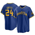 Ldoa S.Mariners #24 Ken Griffey Jr Player Royal City Connect Home Game Stitched Jerseys
