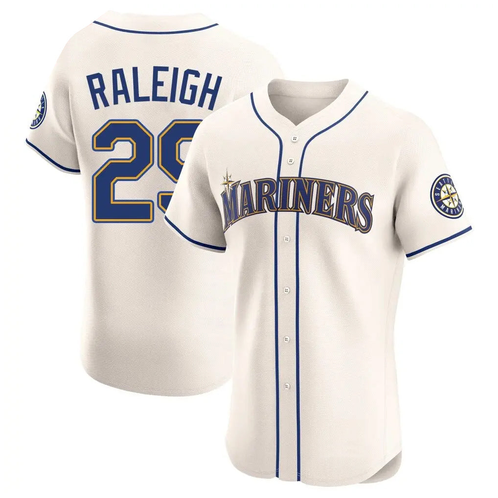 Ldoa S.Mariners #29 Cal Raleigh Player Cream Home Limited Elite Stitched Jerseys