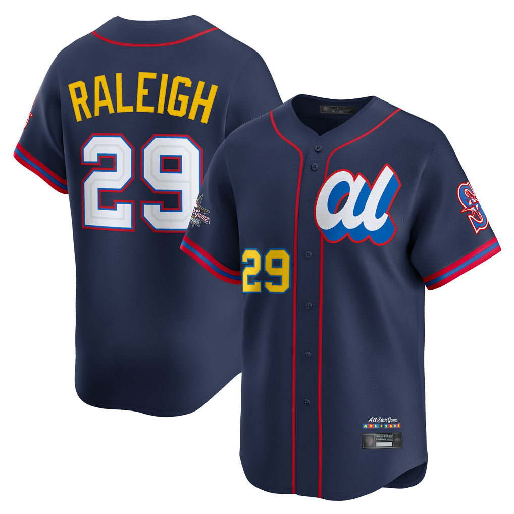 Ldoa S.Mariners #29 Cal Raleigh Player Navy American League All-Star Edition Limited Stitched Jerseys