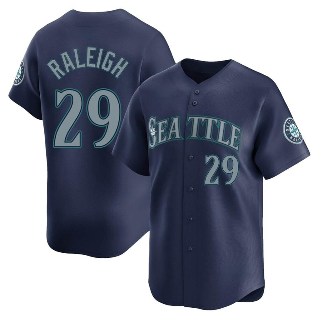 Ldoa S.Mariners #29 Cal Raleigh Player Navy Home Limited Stitched Jerseys
