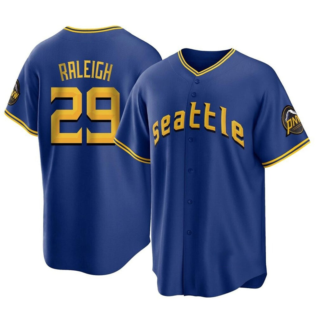 Ldoa S.Mariners #29 Cal Raleigh Player Royal City Connect Home Game Stitched Jerseys