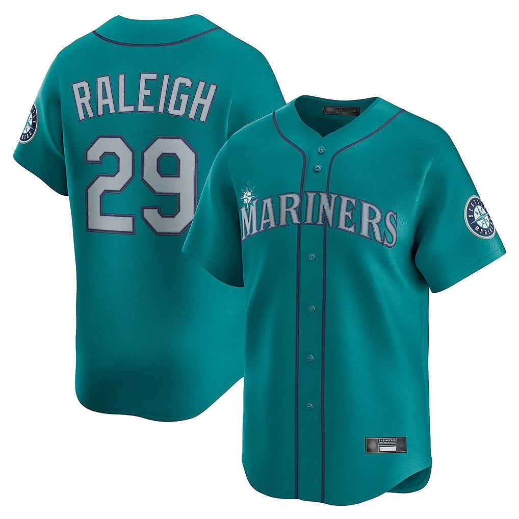 Ldoa S.Mariners #29 Cal Raleigh Player Teal Home Limited Stitched Jerseys