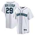 Ldoa S.Mariners #29 Cal Raleigh Player White Home Game Stitched Jerseys