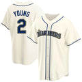Ldoa S.Mariners #2 Cole Young Player Cream Home Game Stitched Jerseys