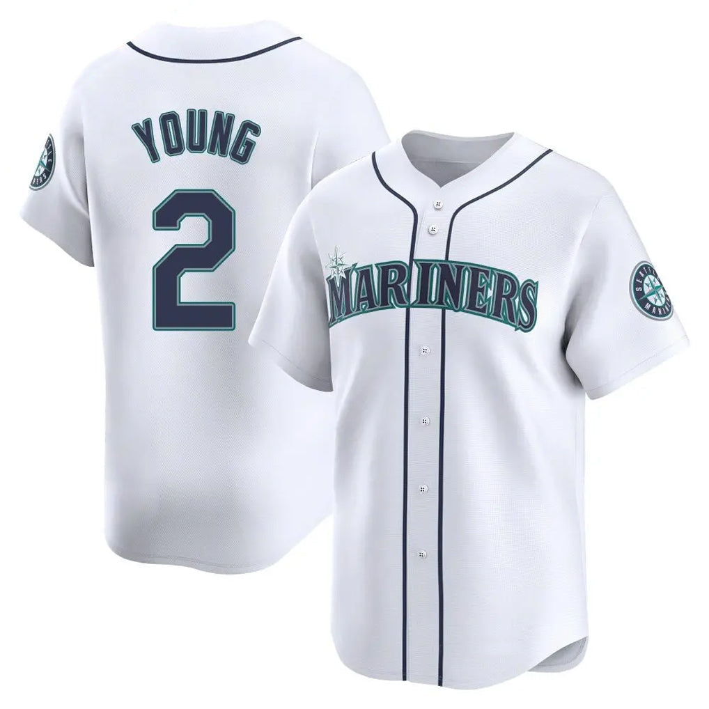 Ldoa S.Mariners #2 Cole Young Player White Home Limited Stitched Jerseys