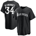 Ldoa S.Mariners #34 Felix Hernandez Player Black Home Limited Stitched Jerseys