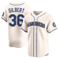 Ldoa S.Mariners #36 Logan Gilbert Player Cream Home Limited Stitched Jerseys