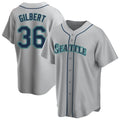 Ldoa S.Mariners #36 Logan Gilbert Player Gray Home Game Stitched Jerseys