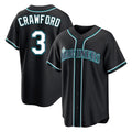 Ldoa S.Mariners #3 J.P. Crawford Player Black Fashion Home Limited Stitched Jerseys