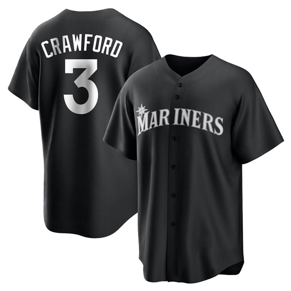 Ldoa S.Mariners #3 J.P. Crawford Player Black Home Limited Stitched Jerseys