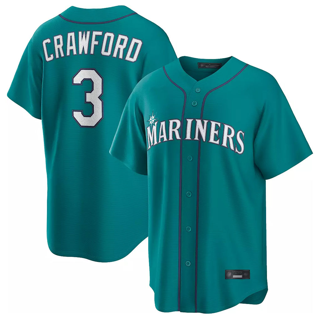 Ldoa S.Mariners #3 J.P. Crawford Player Teal Home Game Stitched Jerseys