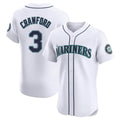 Ldoa S.Mariners #3 J.P. Crawford Player White Home Limited Elite Stitched Jerseys